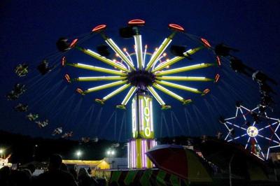hocking fair county sky logandaily yoyo fairgrounds lit above during night last year