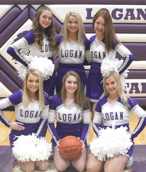 Logan freshman basketball cheerleaders