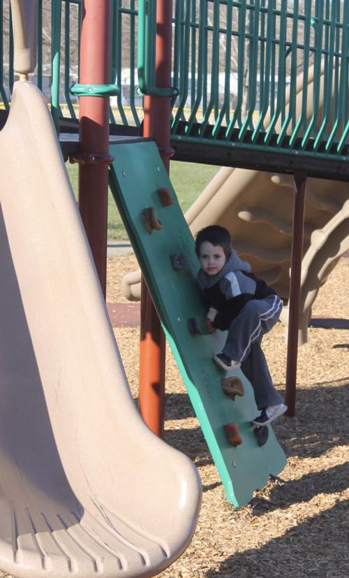 A cold and sunny climb
