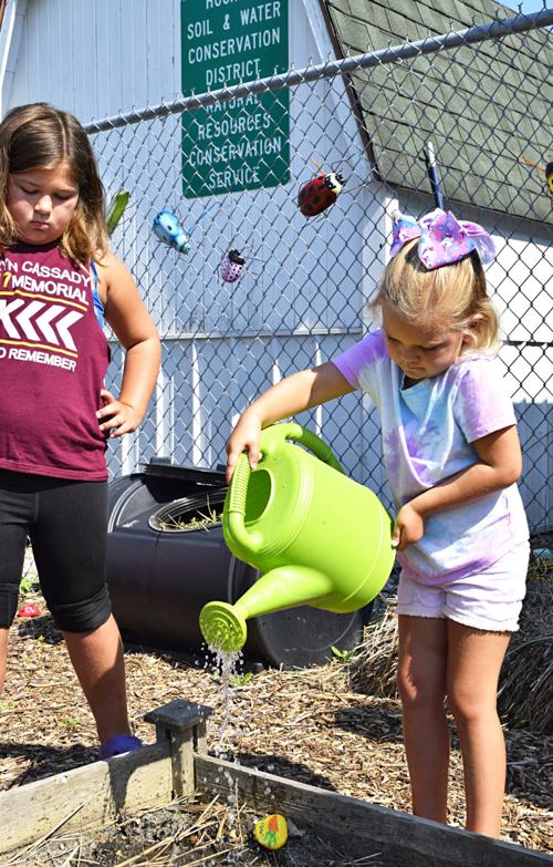 Watering the garden!