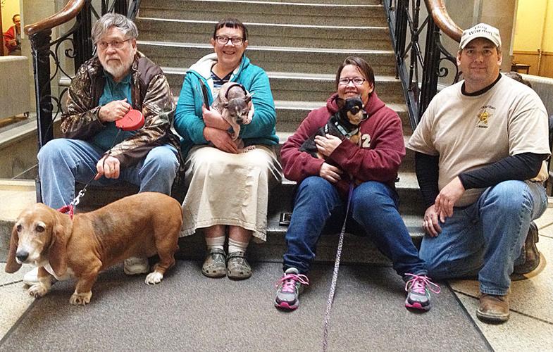 Exquisite Hocking County Dog Pound Scene Illustration