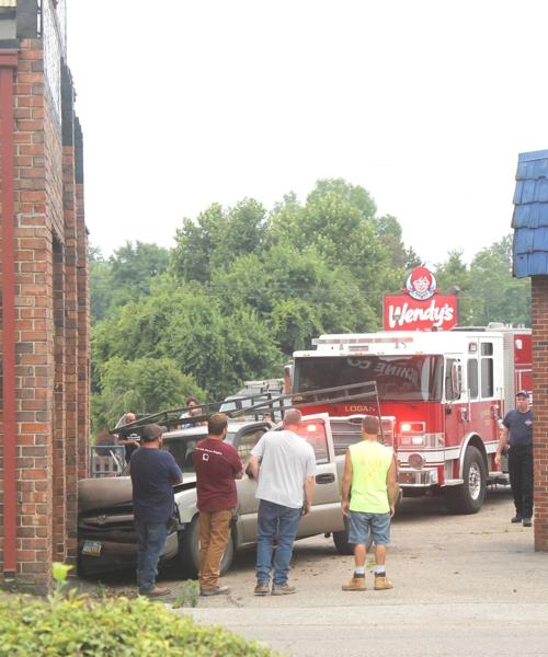 Truck strikes Logan Foundry and Machine