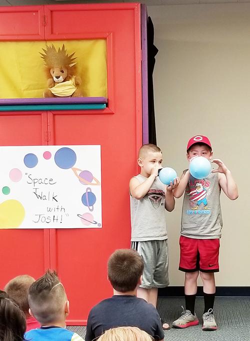 Josh the puppet entertains Laurelville kids