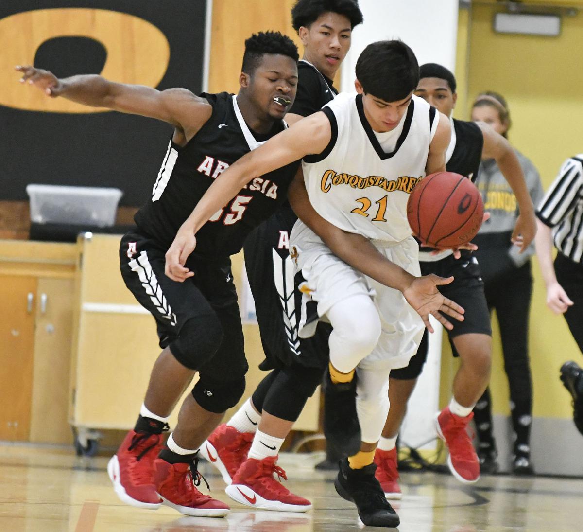 Cabrillo Shakes Off Rust Routs Artesia Basketball