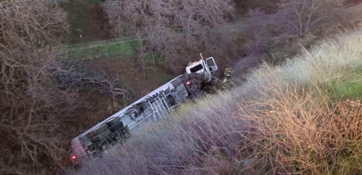 Hwy 41 closed at Kern County Line after petroleum tanker crashes