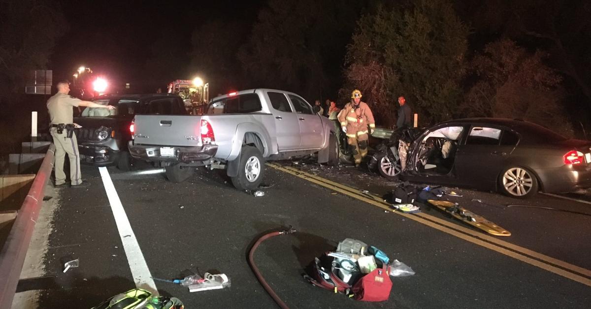 Highway 154 three-vehicle crash
