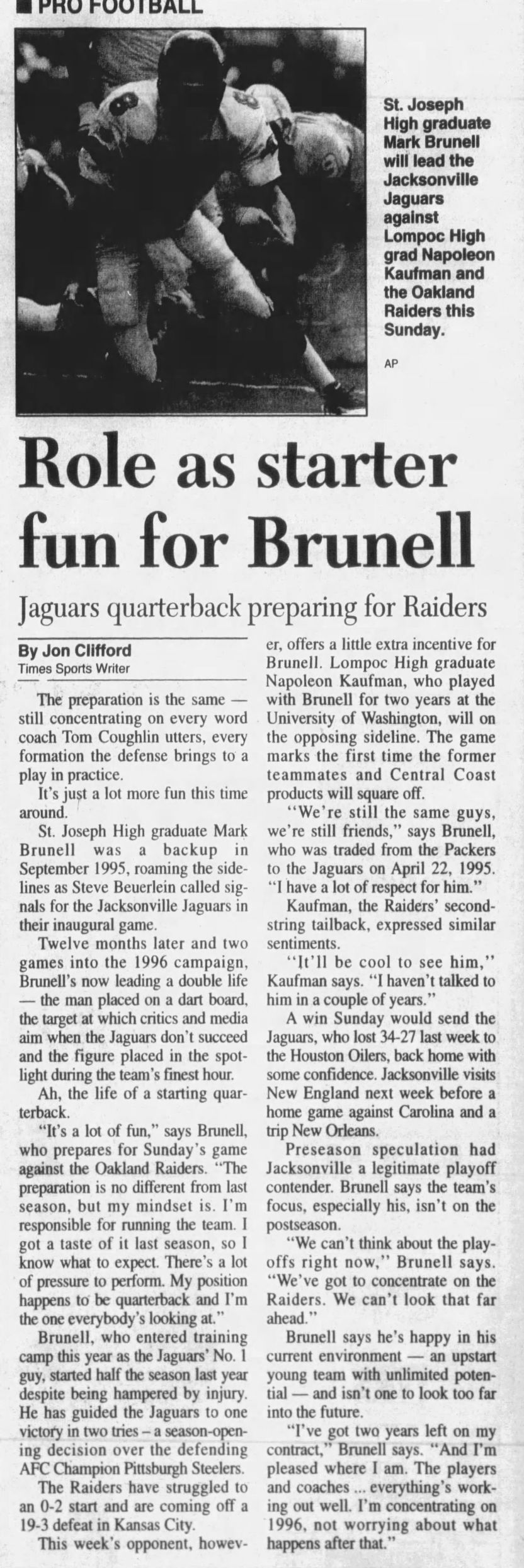 Mark Brunell, Jacksonville Jaguars Editorial Photography - Image