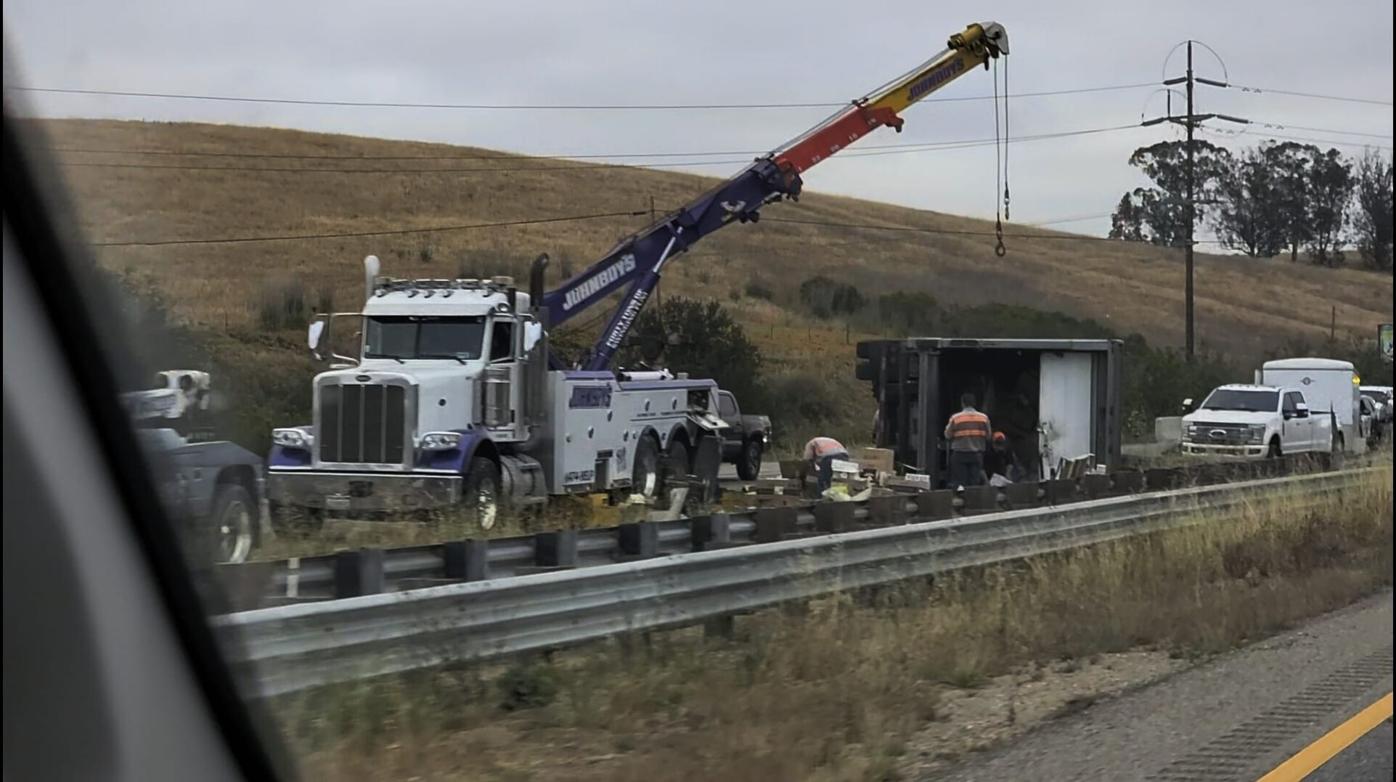 log truck accident hwy 101