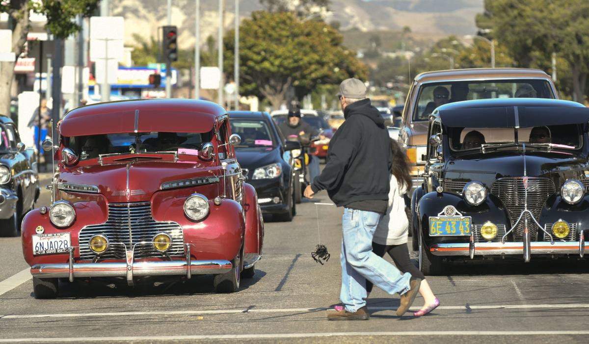 Custom, classic cars cruise Ocean Avenue as prelude to Lompoc Police