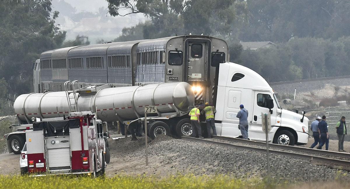 amtrak train strikes tanker