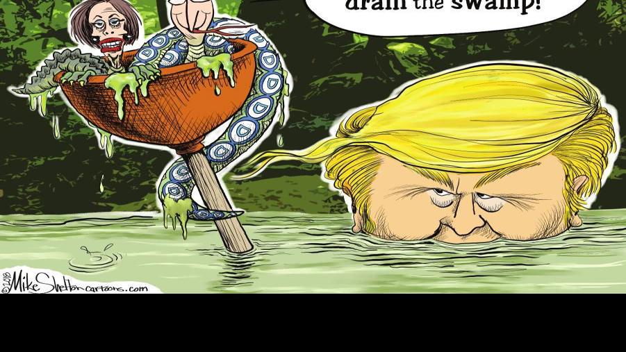 Editorial Cartoon Draining The Swamp Editorial Lompocrecord Com