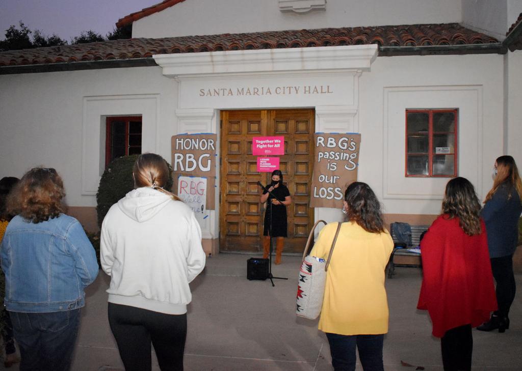 Santa Maria Residents Honor Memory Of Ruth Bader Ginsburg At City Hall Vigil Lompocrecord Com