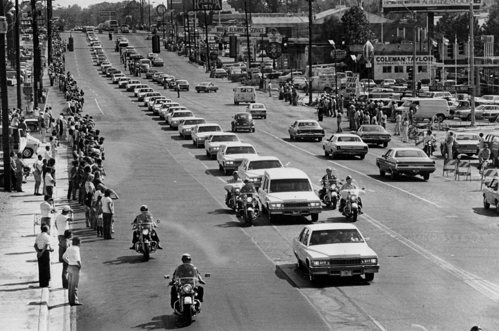 Celebrities at Elvis Presley's Funeral