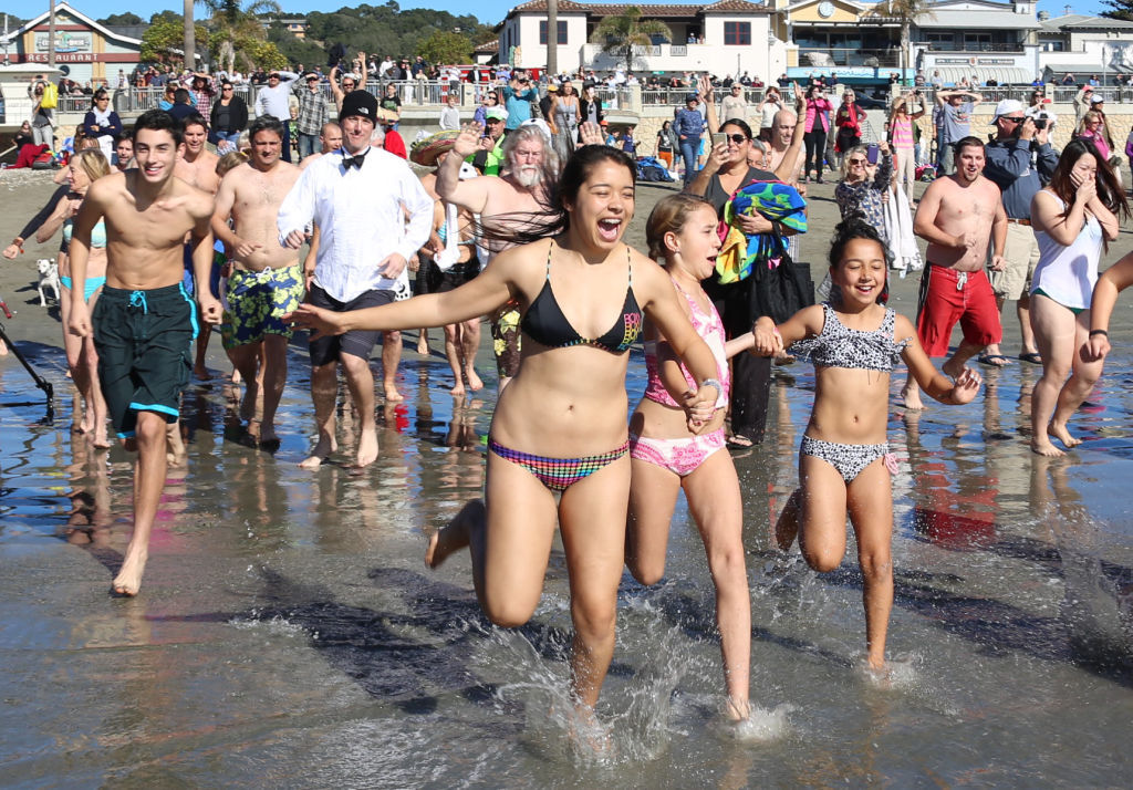 Hardy souls take Polar Bear Plunge in Avila Beach Local