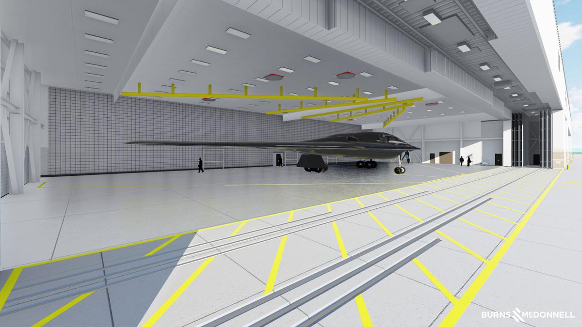 Renderings are of future B-21 Main Operating Base