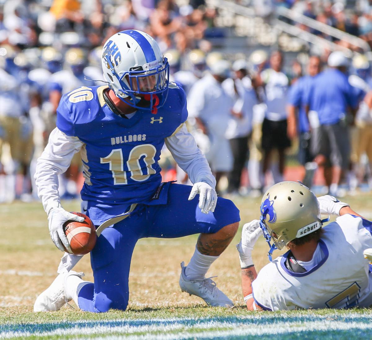 Photos Hancock College Offense Explodes In 70 20 Victory Over