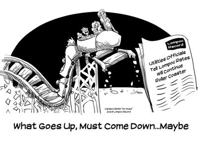 Editorial Cartoon: Utilities roller coaster