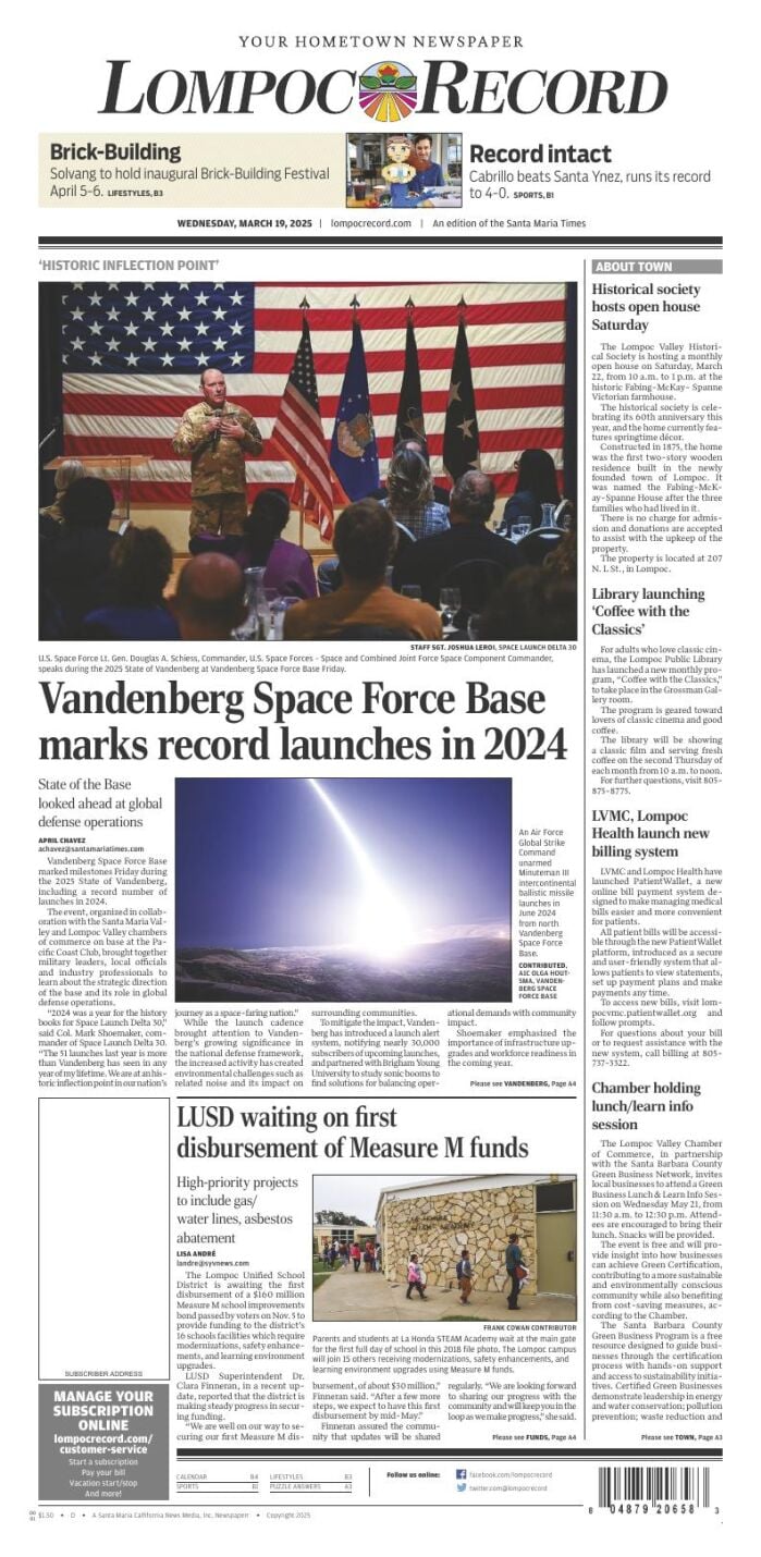 SpaceX, NRO, Firefly missions slated to launch from Vandenberg Space ...