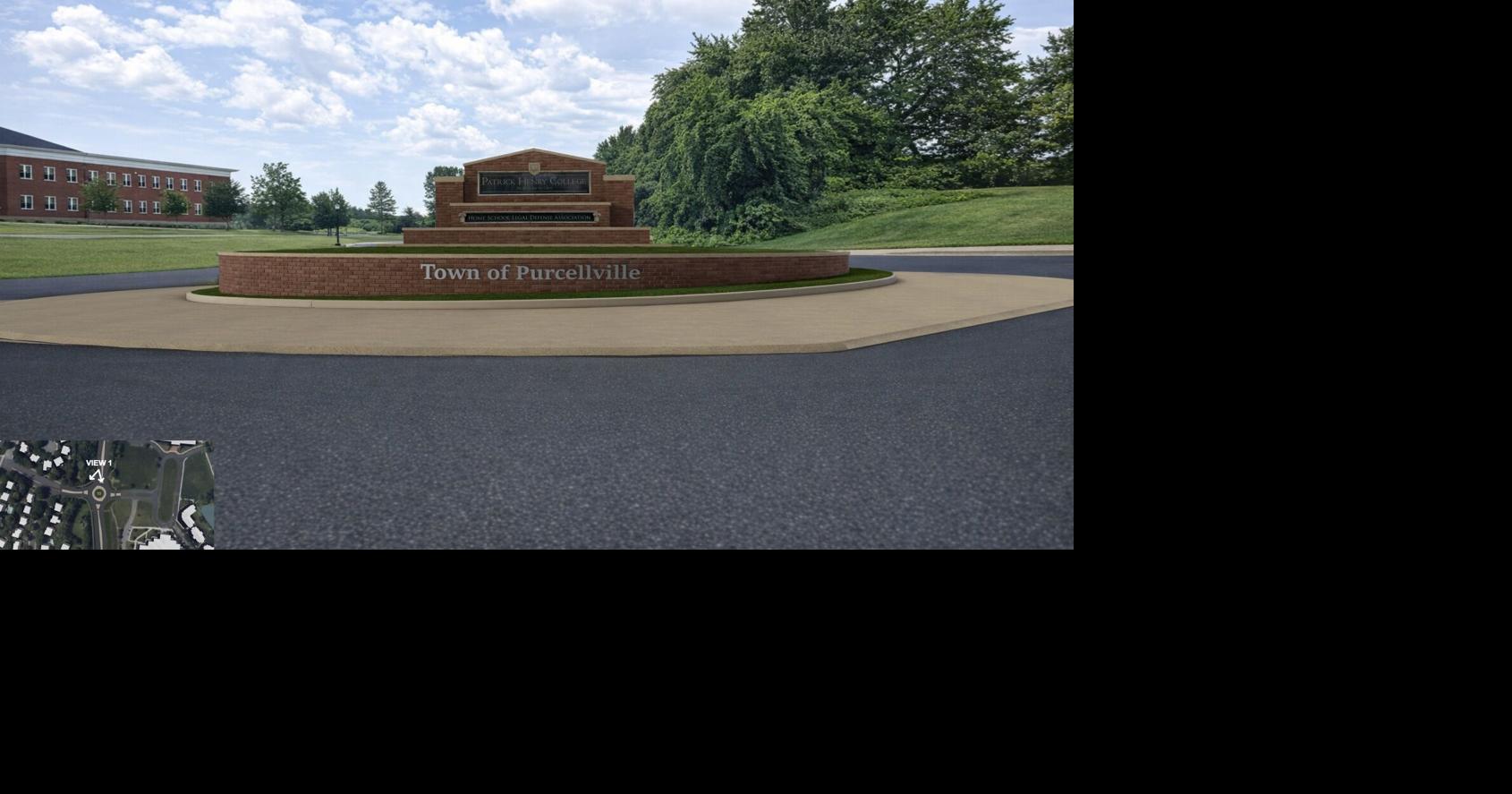 Roundabout Design with Patrick Henry Sign Draws Community Concerns