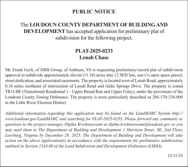 Loudoun County Dept of Building & Development-Lenah Chase 121125 ...