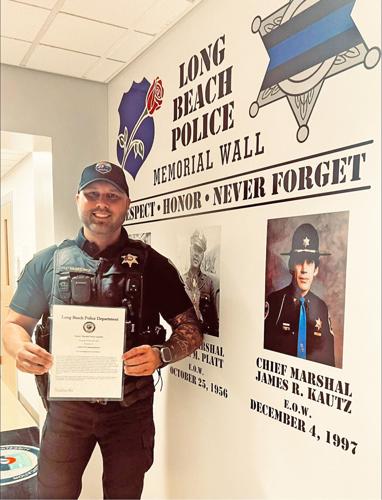 Long Beach Police officer honored for actions during fire that injured ...