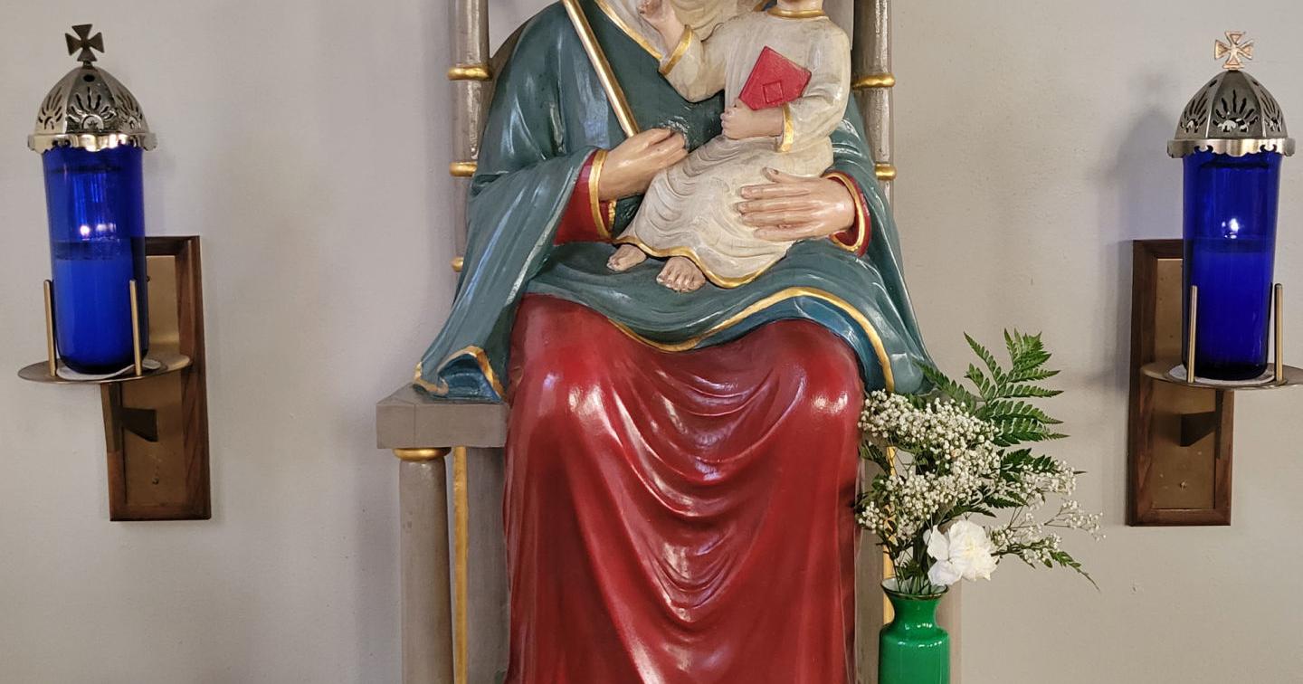 Trinity Icon On Display During Feast Day Of Our Lady Of Walsingham Trinity Icon On Display During Feast Day Of Our Lady Of Walsingham