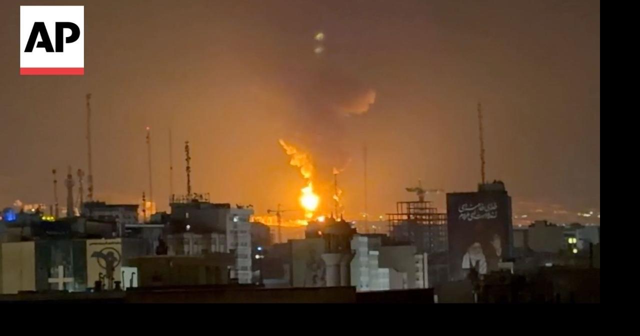 Huge flames in Tehran as Israeli airstrikes hit Iran oil storage ...