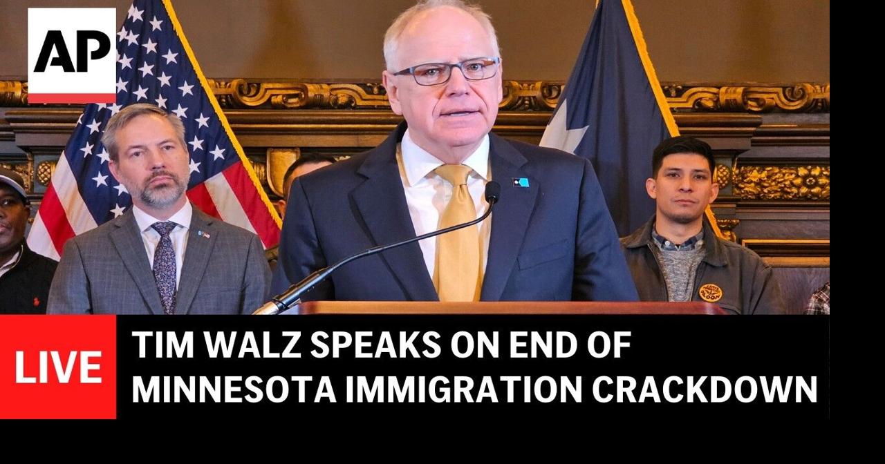 LIVE: Tim Walz speaks after federal authorities end Minnesota ...