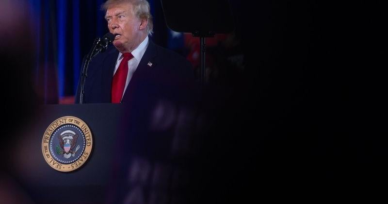 President Donald Trump speaks to a crowd at his midterm election rally at the Port of Corpus Christi in Corpus Christi, Texas, on Oct. 27, 2026.