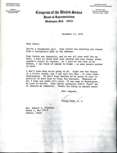 Letter from Bush