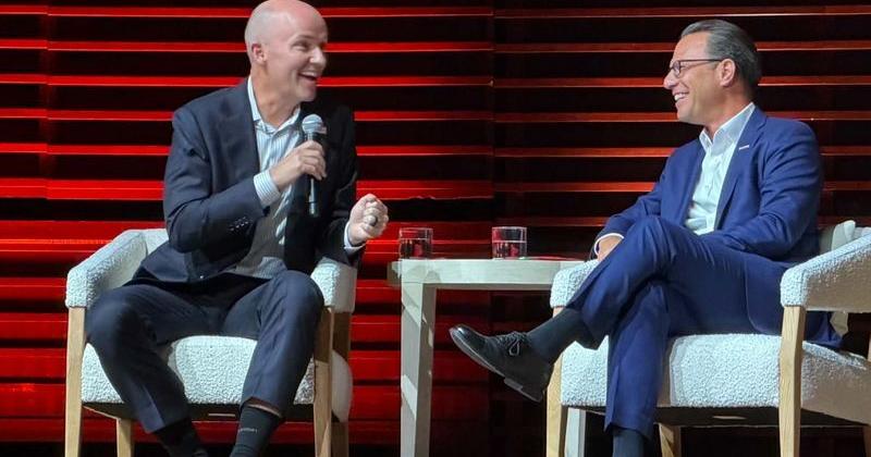 Utah Gov. Spencer Cox, a Republican, and Pennsylvania Gov. Josh Shapiro, a Democrat, held a discussion about civic discourse at an event in downtown Philadelphia on Wednesday, Sept. 9, 2026.