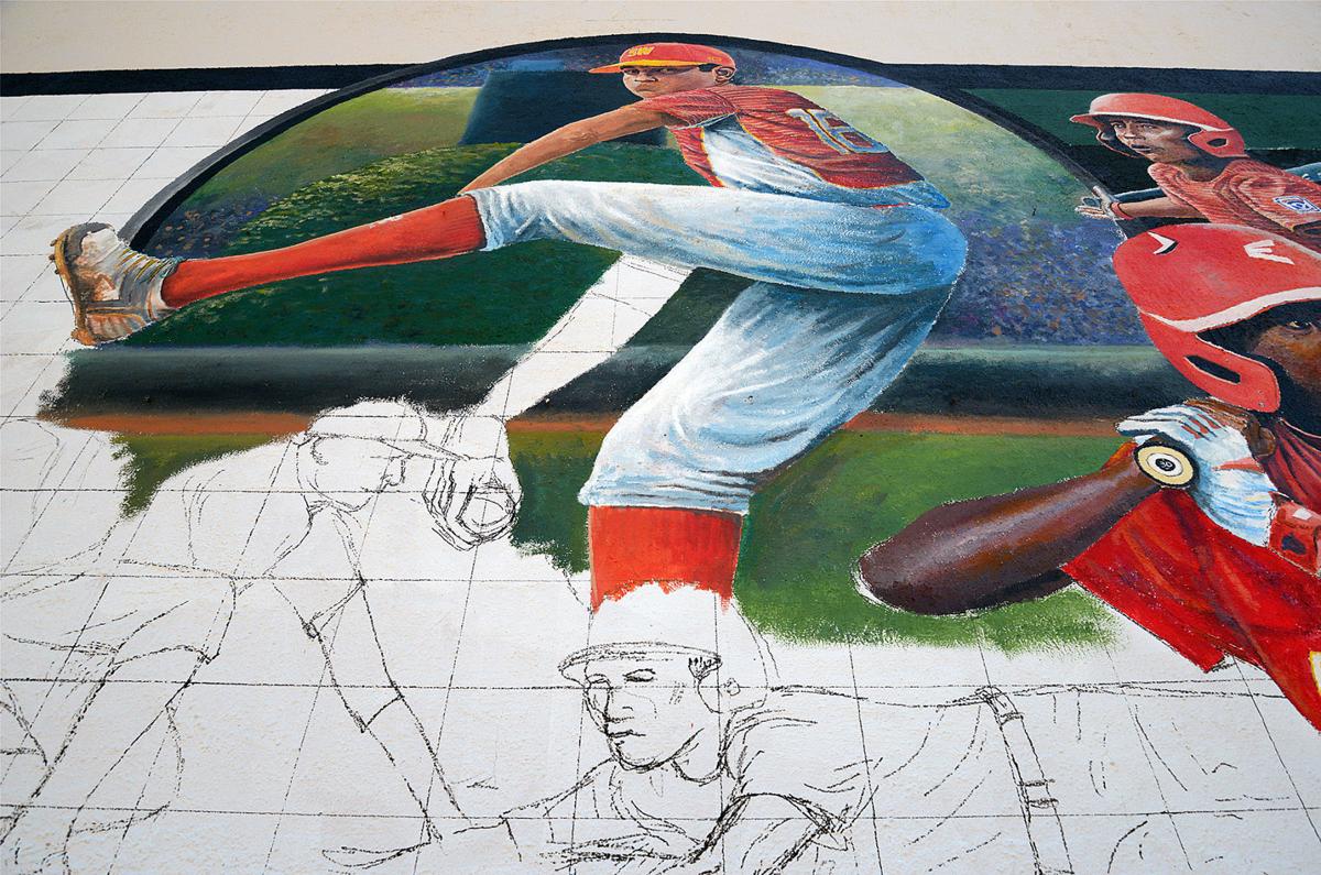 Painting the corners Local artist discusses baseball mural on First
