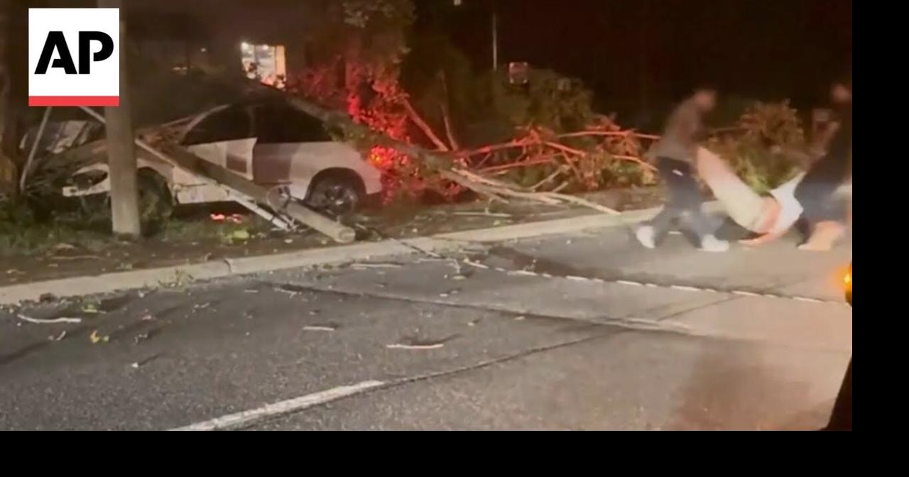 Army football player and his dad save man from flames after car crash