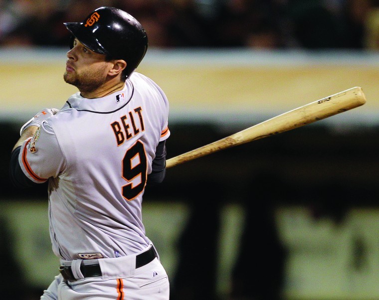 Giants first baseman Brandon Belt gave his Texas HS coach a boat