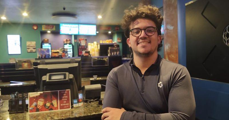 Manny Castillo, manager of the Teaneck Cinemas on Cedar Lane