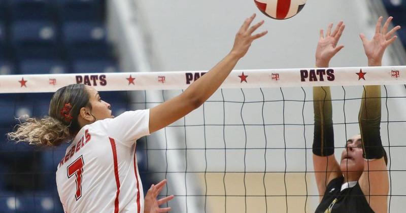 Tascosa's Jenger Harper hits the ball during a Class 5A Division I bi-district playoff game against Abilene High at Lubbock-Cooper Liberty on Oct. 29, 2026.