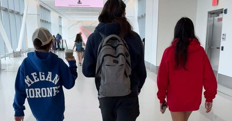 My kids, seen walking through LaGuardia Airport during a connection on a previous trip to Maine, are seasoned travelers and old enough to understand when hiccups are out of our hands, but flight cancellations and delays can be harder on younger kids who don't understand why they have to wait or shift around.