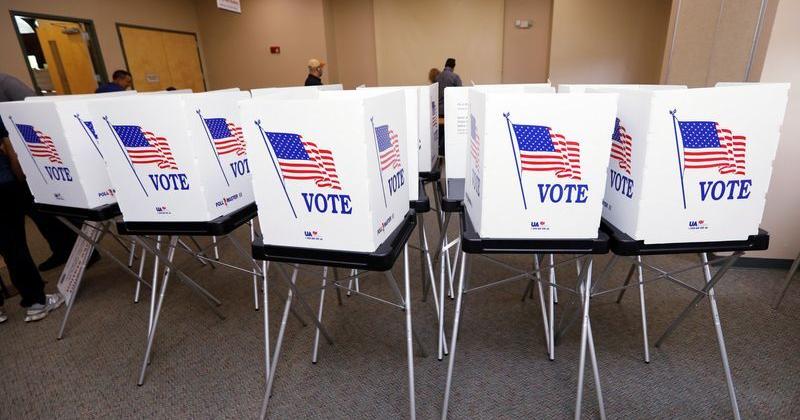 Voting machines are shown at Hillsborough County supervisor of elections office