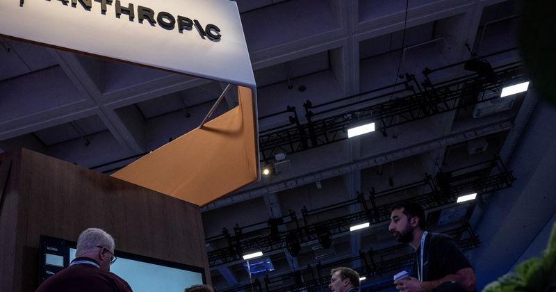 Anthropic logo displayed at the Dreamforce 2026 technology summit in San Francisco