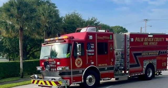 Palm Beach County Fire Rescue truck.