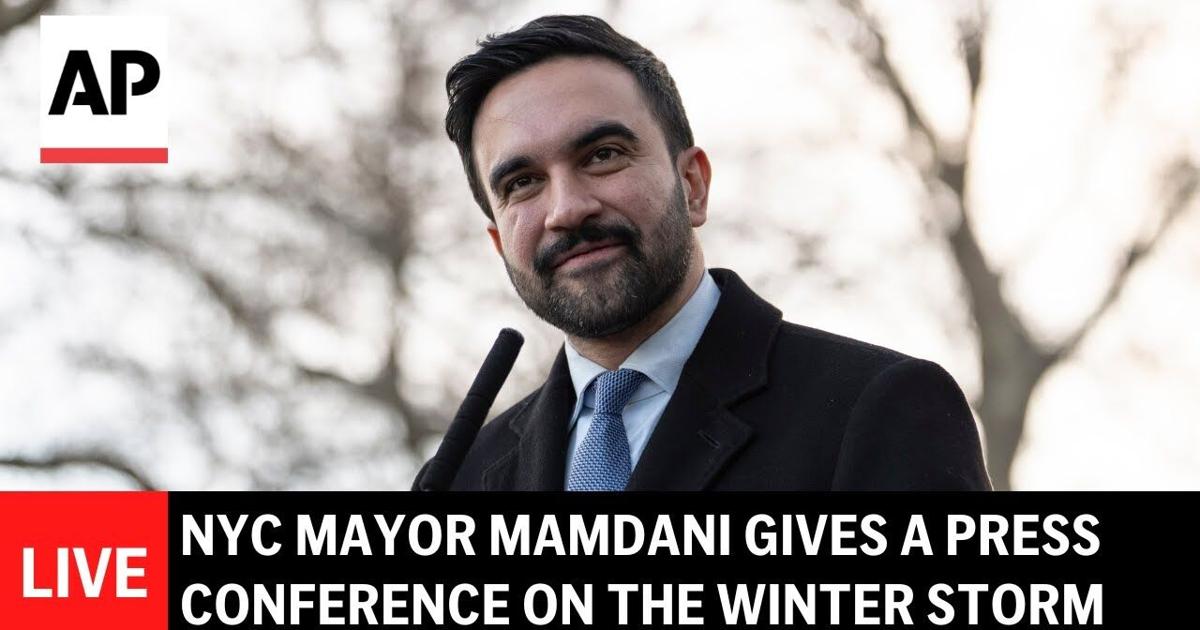LIVE NYC Mayor Mamdani gives a press conference on the winter storm