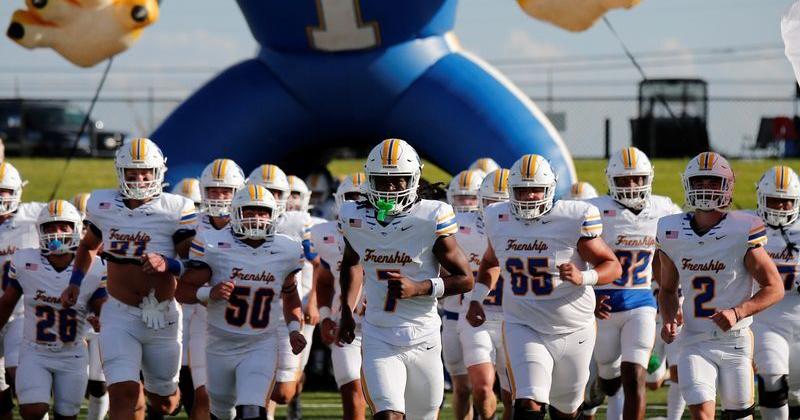 Frenship enters the field before facing Trophy Club Nelson in a non-district football game Thursday, Aug. 28, 2025, at Shotwell Stadium in Abilene.