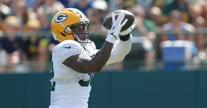 Green Bay Packers MarShawn Lloyd (32) participates in drills during fifth day of training camp on July 28, 2025, at Ray Nitschke Field in Ashwaubenon, Wis.