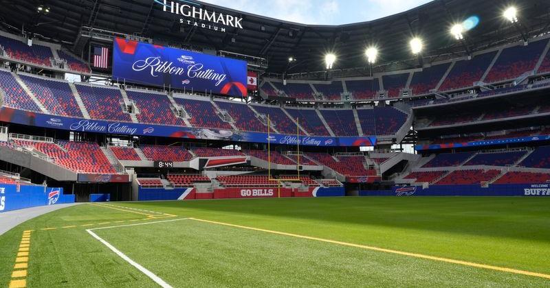 The field seen from field level during a media tour of the new Highmark Stadium, home of the Buffalo Bills, Tuesday, June 23, 2026 in Orchard Park.