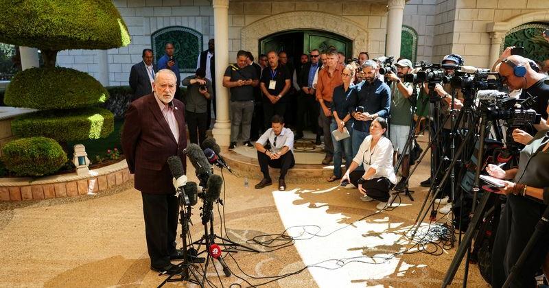 U.S. Ambassador to Israel Mike Huckabee meets residents of Turmus Ayya