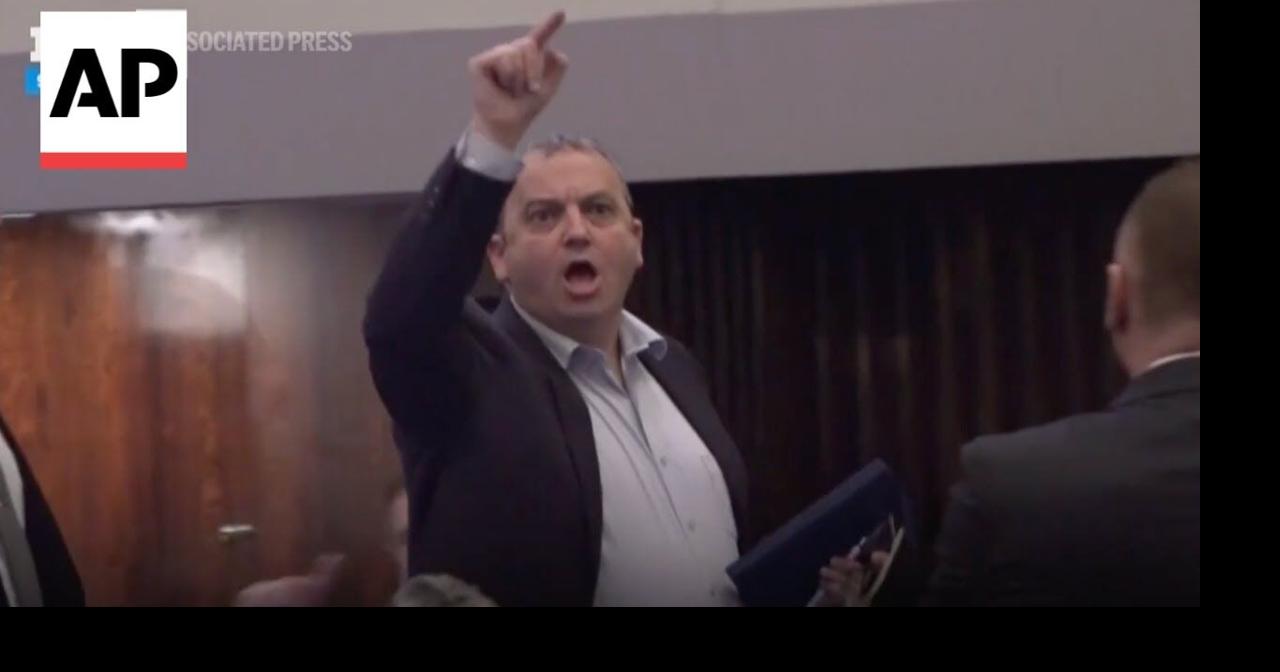 Israeli opposition members shout at Netanyahu as he addresses ...