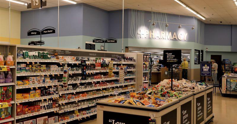 A pharmacy inside a Kroger store on Main Street in Lancaster, Ohio.