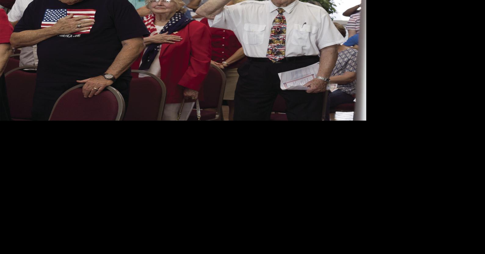 Celebrating Old Glory Citizens honor the flag at ceremony at Lufkin