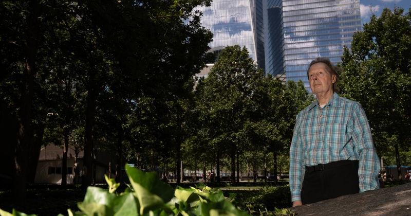 Jun 24, 2026; New York, NY, USA; Peter Bitwinski at the 9/11 Memorial Glade. Bitwinski survived the 1993 and 2001 attacks on the World Trade Center.