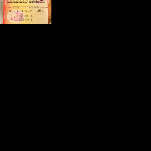 Powerball ticket purchased in Florida and a cat illustration, June 2023